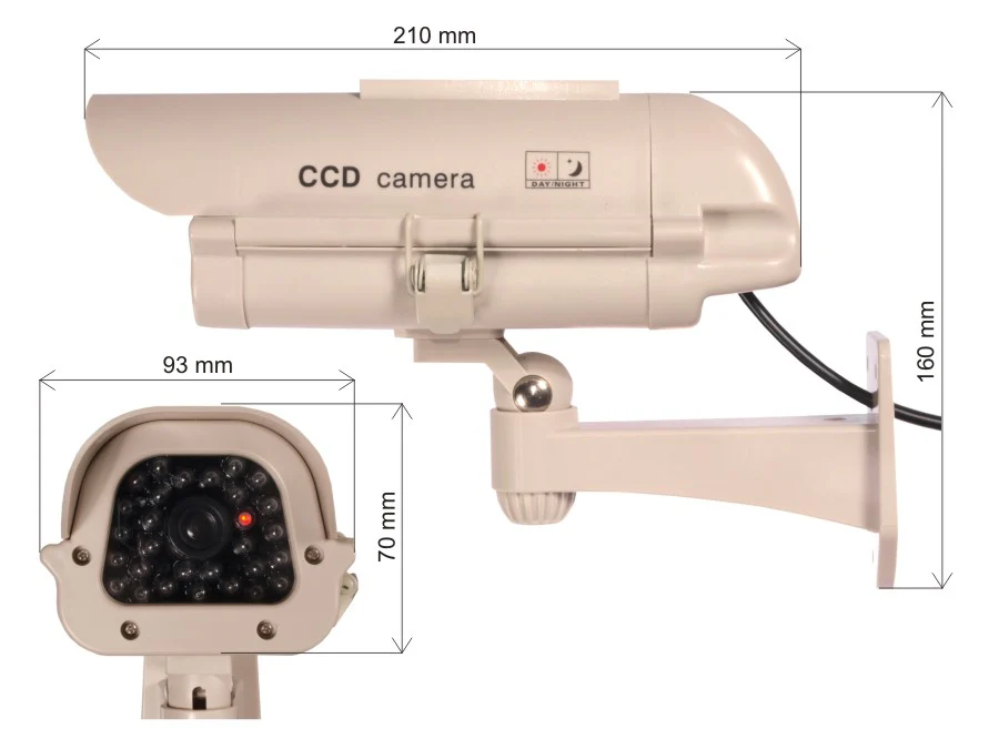 Cámara de vigilancia simulada con LED intermitente, con módulo solar SOL1500 - Image 3