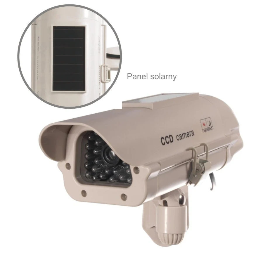 Cámara de vigilancia simulada con LED intermitente, con módulo solar SOL1500 - Image 4