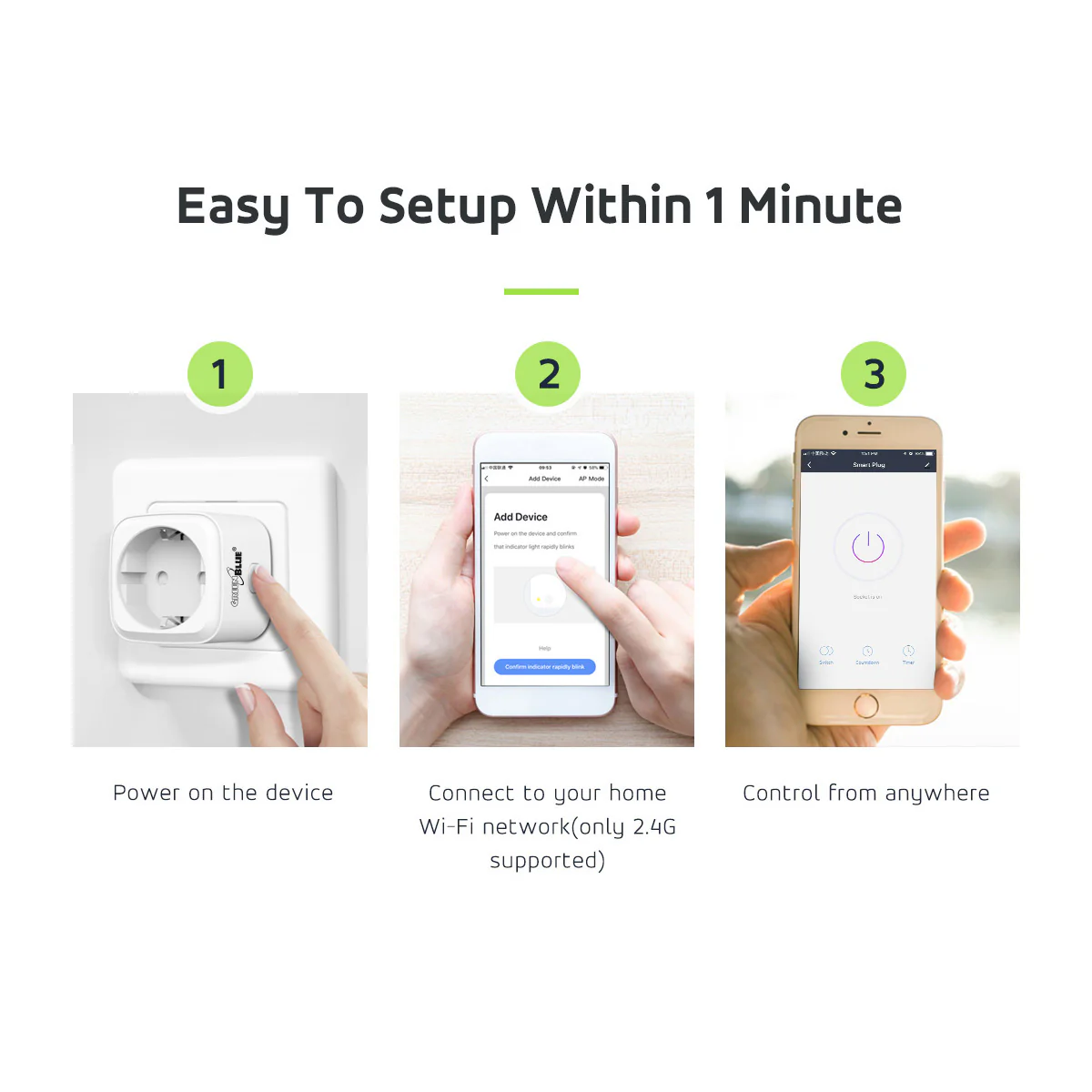 Enchufe inteligente WiFi compatible con Google Home Google Assistant Alexa Siri Enchufe inteligente Wifi 2.4Ghz - Image 9