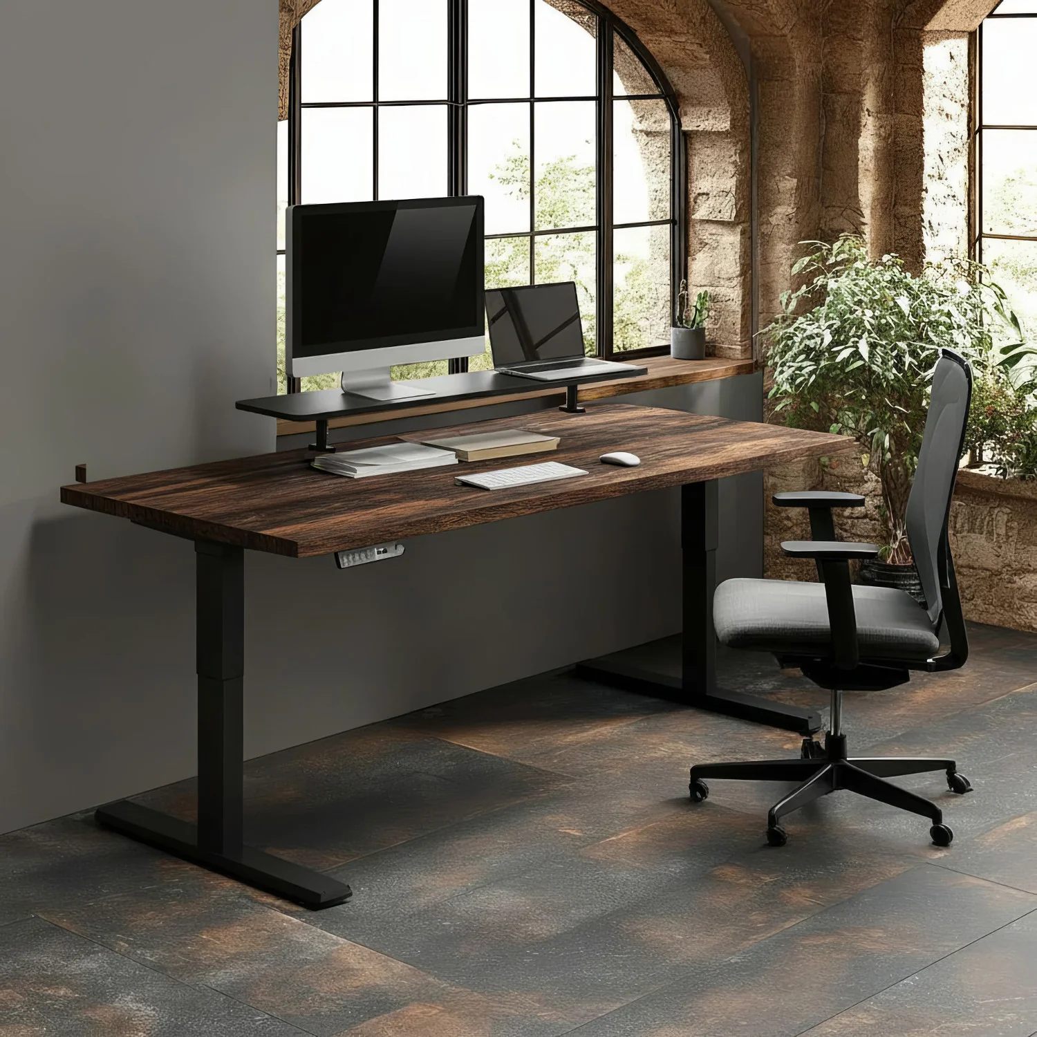 Ergo Office ER-409 Soporte de monitor 13"~32" hasta un máximo de 20kg Estante de mesa 100x26cm Tablero de estantería Soporte de mesa - Image 11