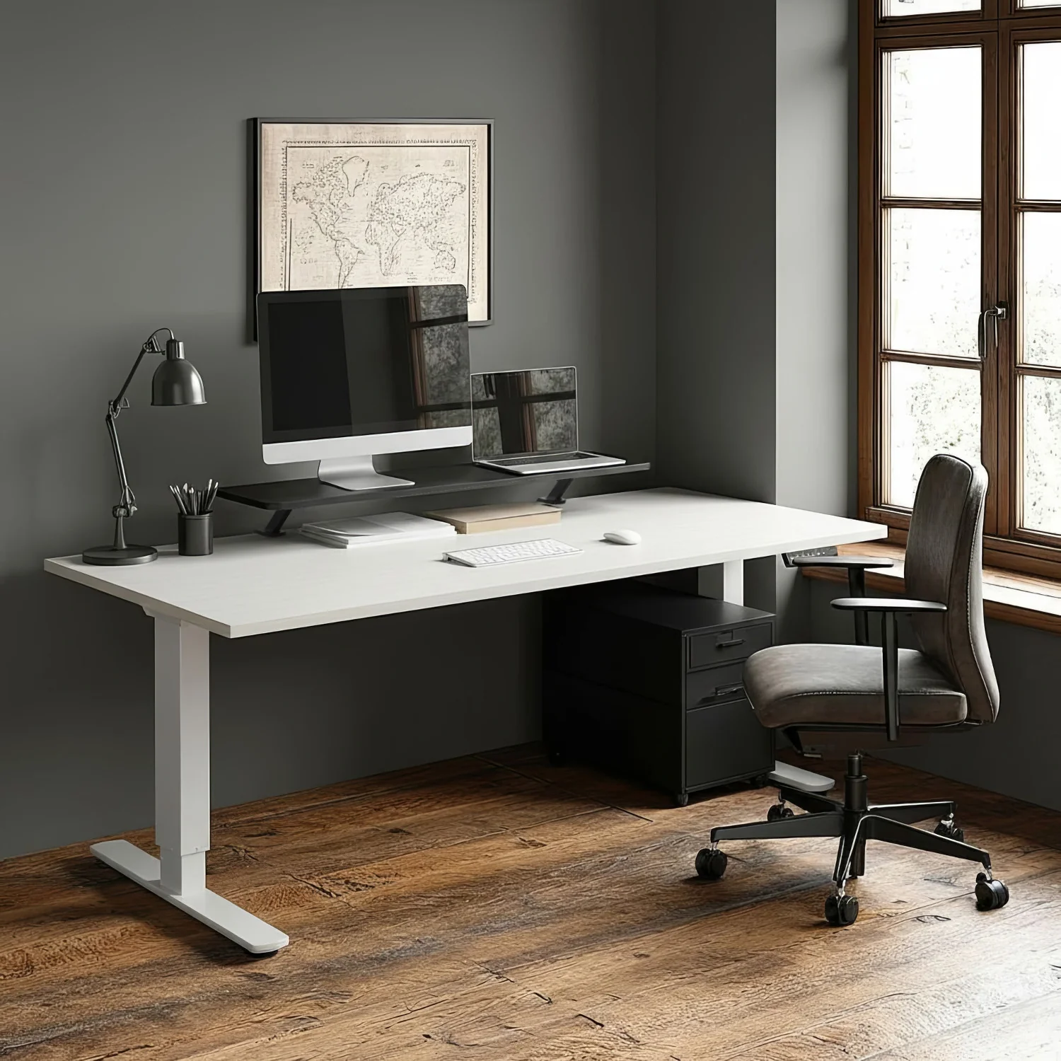 Ergo Office ER-409 Soporte de monitor 13"~32" hasta un máximo de 20kg Estante de mesa 100x26cm Tablero de estantería Soporte de mesa - Image 12
