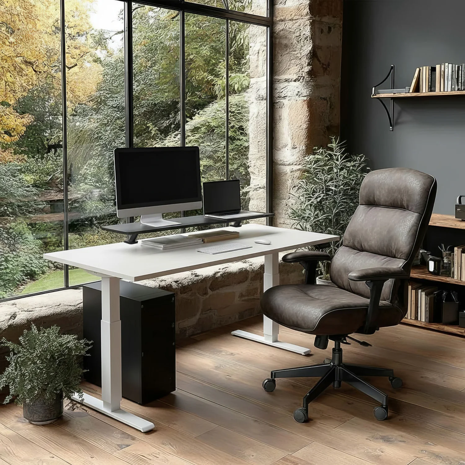 Ergo Office ER-409 Soporte de monitor 13"~32" hasta un máximo de 20kg Estante de mesa 100x26cm Tablero de estantería Soporte de mesa - Image 13