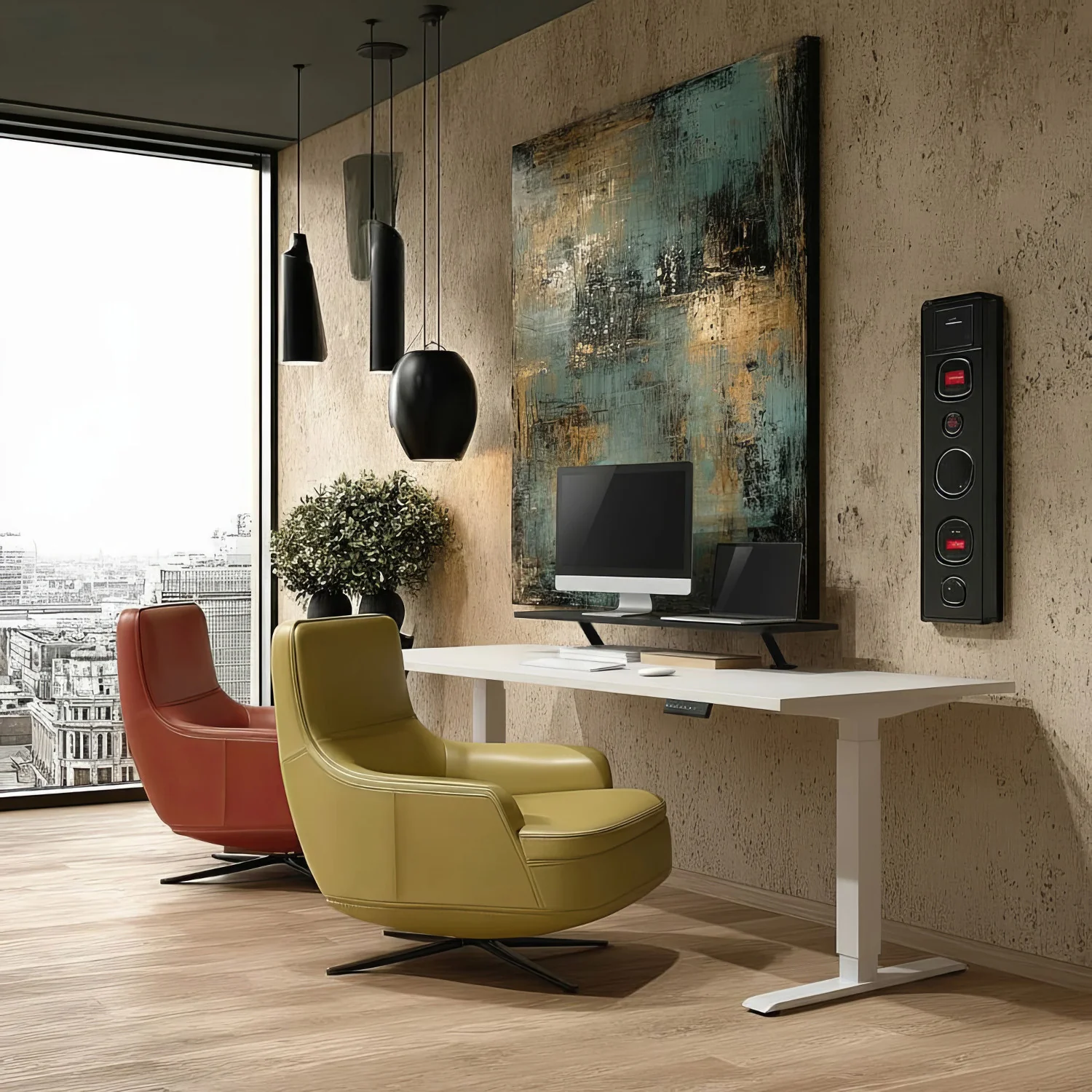 Ergo Office ER-409 Soporte de monitor 13"~32" hasta un máximo de 20kg Estante de mesa 100x26cm Tablero de estantería Soporte de mesa - Image 16