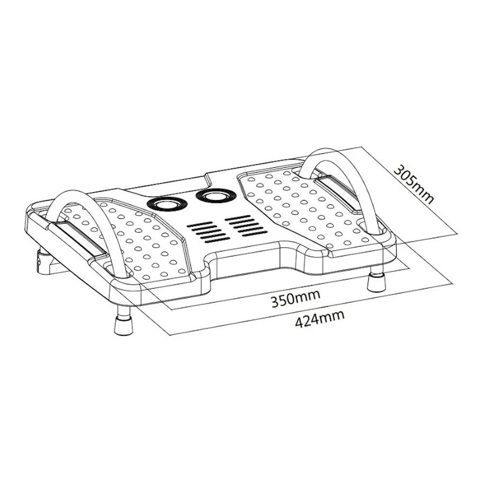 Ergo Office ER-412 Reposapiés Ergonómico Regulable Superficie Texturizada Masaje Oficina en Casa - Image 6
