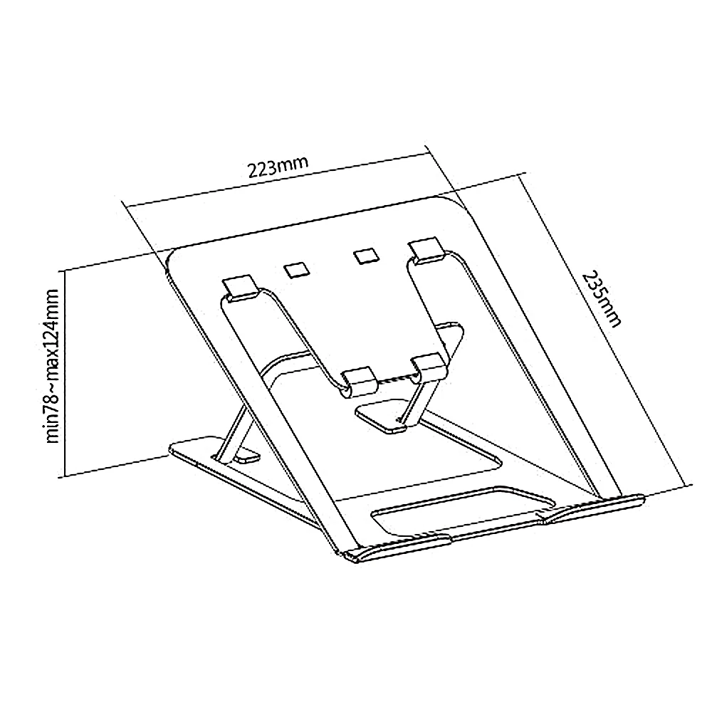 Ergo Office ER-416 B Soporte plegable de aluminio para portátiles ERGOOFFICE.EU, negro, apto para portátiles de 11-15'', ER-416 B - Image 9