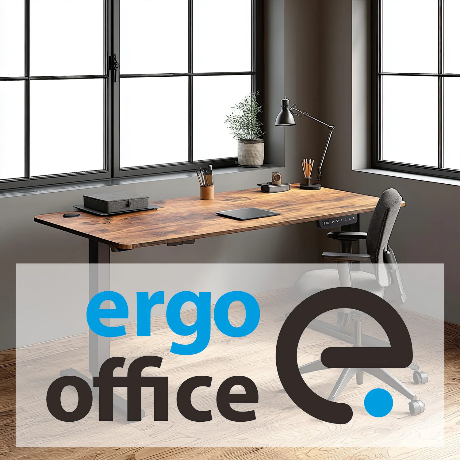 Ergo Office ER-451 Escritorio de altura regulable eléctricamente, para estar de pie y sentado, altura máxima 114cm - Image 11
