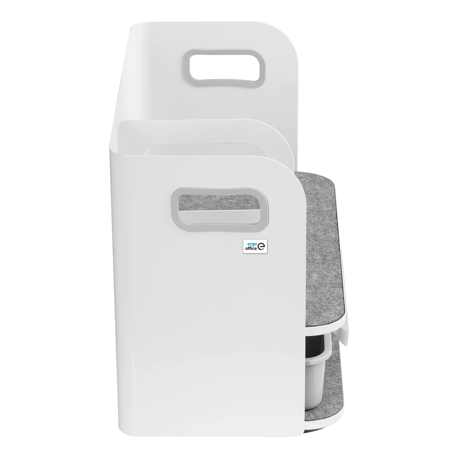 Ergo Office Organizador de escritorio con cajón, blanco, max. 10kg, ER-440 + Organizador de escritorio para utensilios ER-442 - Image 11
