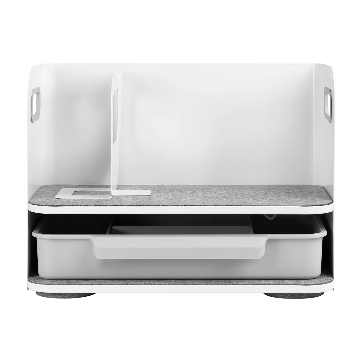Ergo Office Organizador de escritorio con cajón, blanco, max. 10kg, ER-440 + Organizador de escritorio para utensilios ER-442 - Image 6