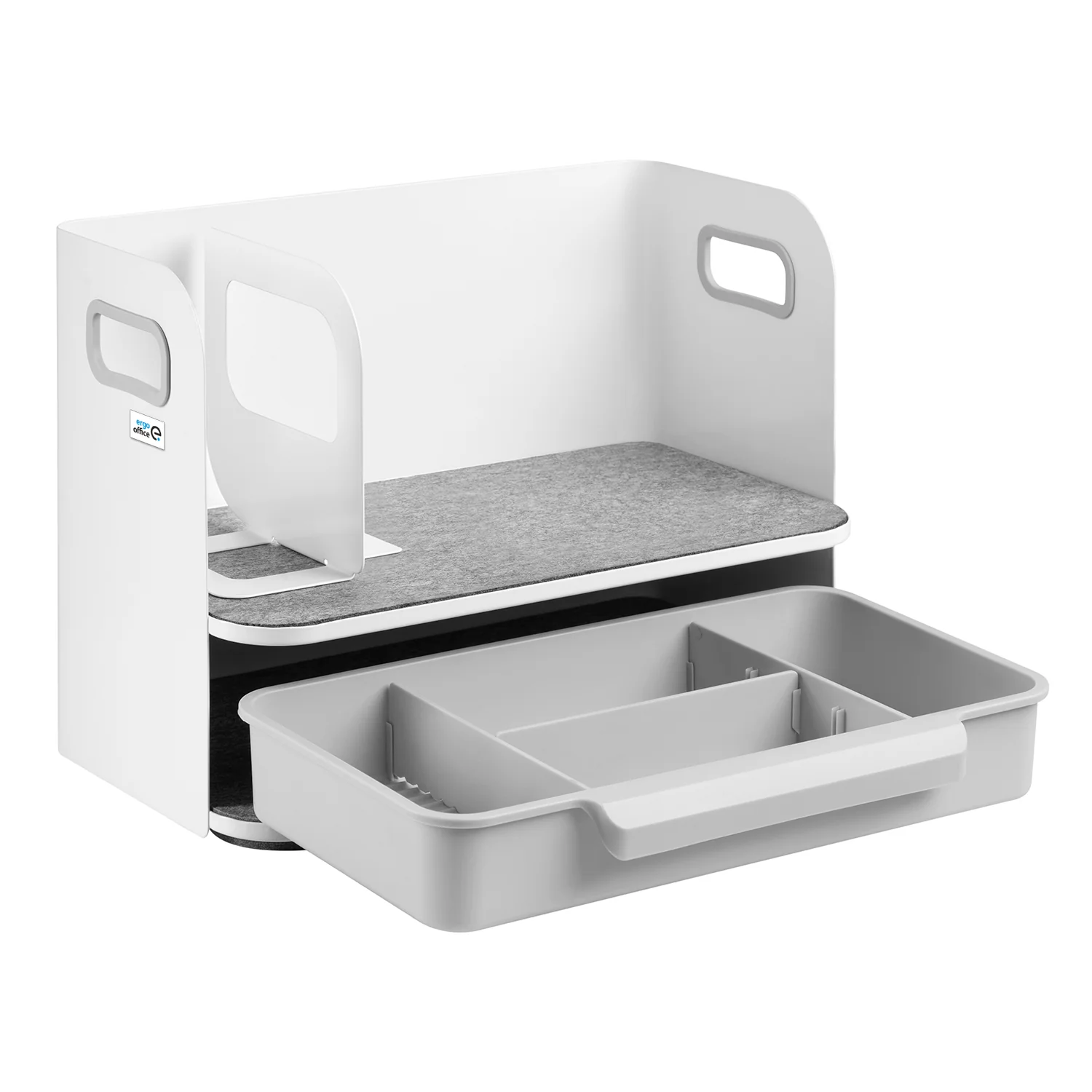 Ergo Office Organizador de escritorio con cajón, blanco, max. 10kg, ER-440 + Organizador de escritorio para utensilios ER-442 - Image 9