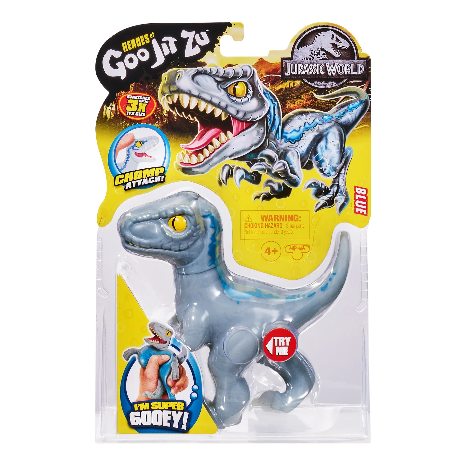Figurita Heroes of Goo Jit Zu Jurassic World - dinozauro Azul - Image 3
