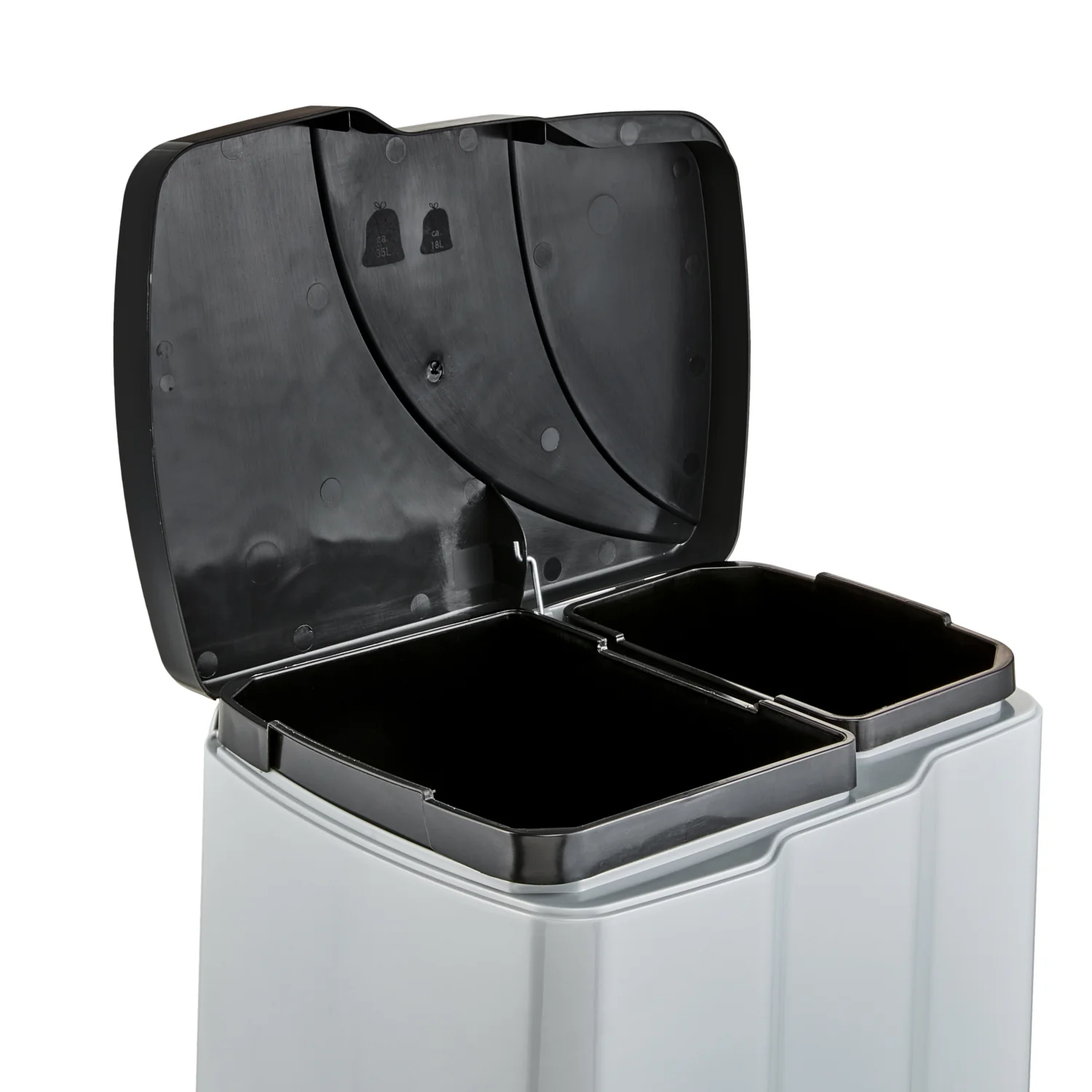 Keeeper Gunnar Cubo de pedal 7 L +15 L Plata Claro Fabricado en Plástico Resistente Adecuado para la Recogida Selectiva de Residuos en Casa y en la Oficina - Image 4