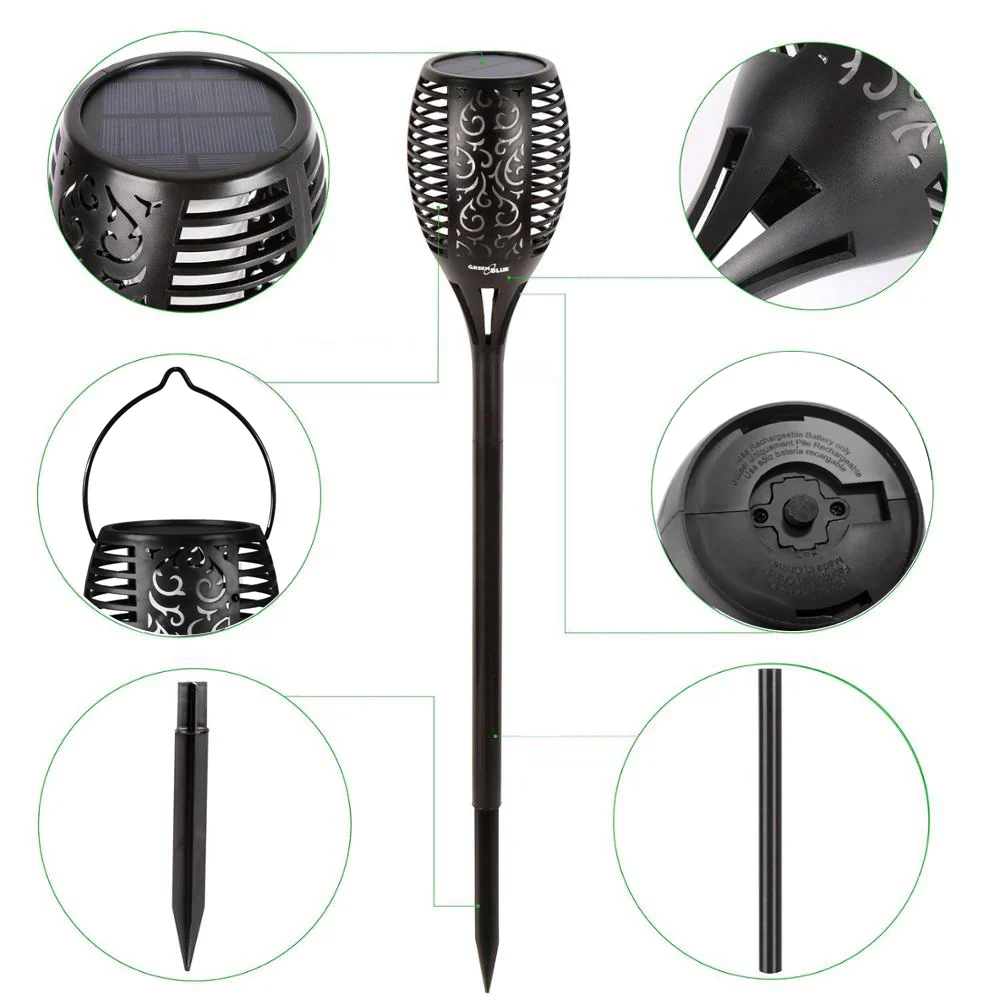 Antorcha Lámpara solar de jardín LED bateria 2200 mAh - Image 6