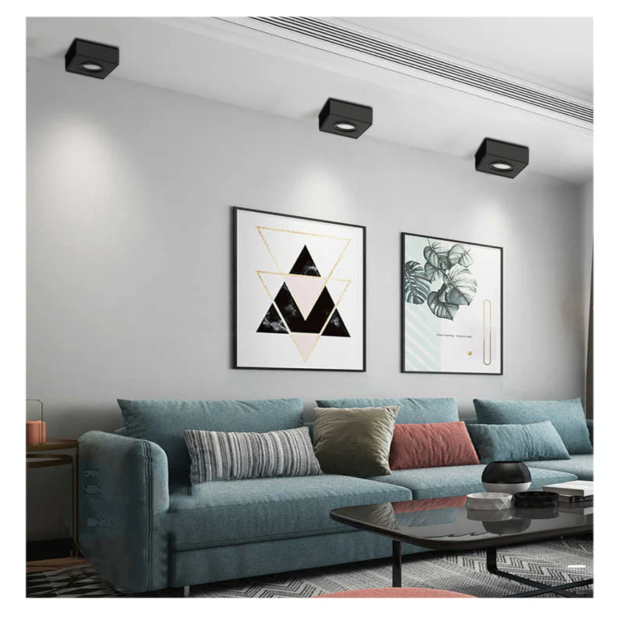 Luminaria de techo spot para fuentes de luz MR16 / GU10, negro, 94x94x32mm, cuadrado, aluminium, Maclean MCE464 B - Image 6