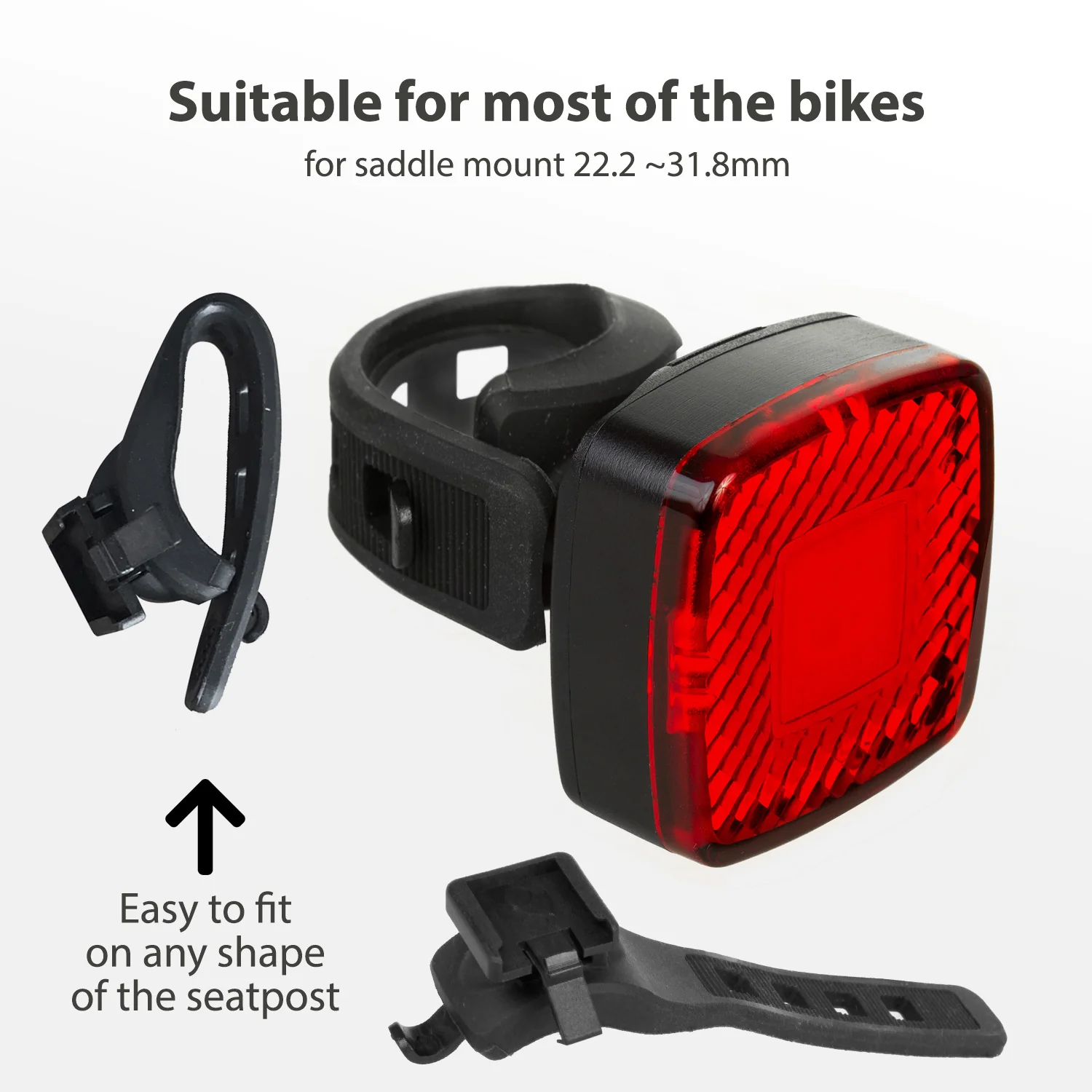 Luz LED trasera para bicicleta 37x37x16mm Maclean MCE355 - Image 13