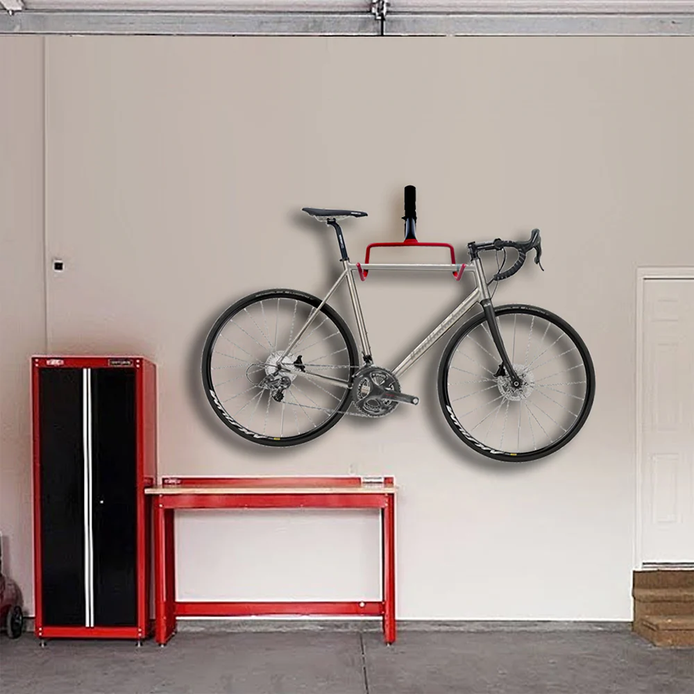 Maclean MC-430 Soporte de Pared para Bicicletas Portabicicletas Horizontal Ganchos de Acero Carga máx. 30 kg - Image 8
