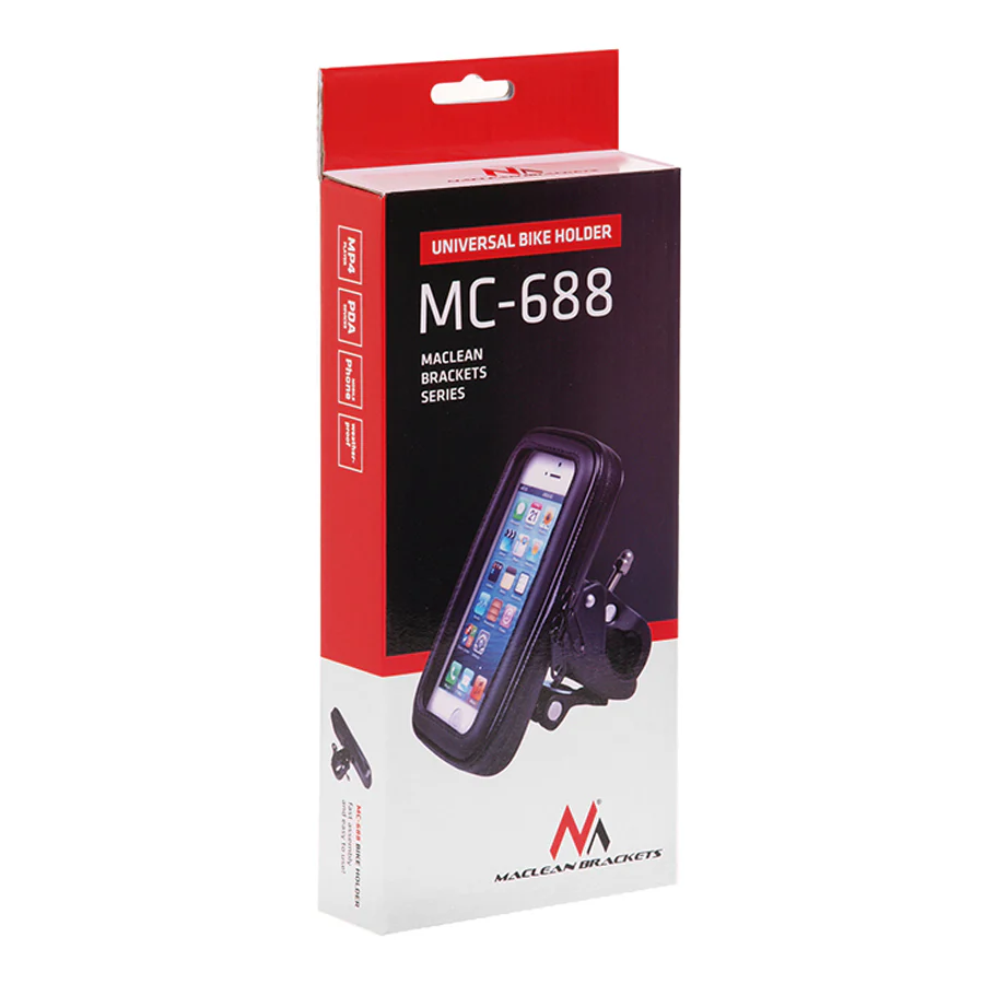 Maclean MC-688M Soporte universal impermeable para bicicleta para smartphone, tamaño M - Image 8
