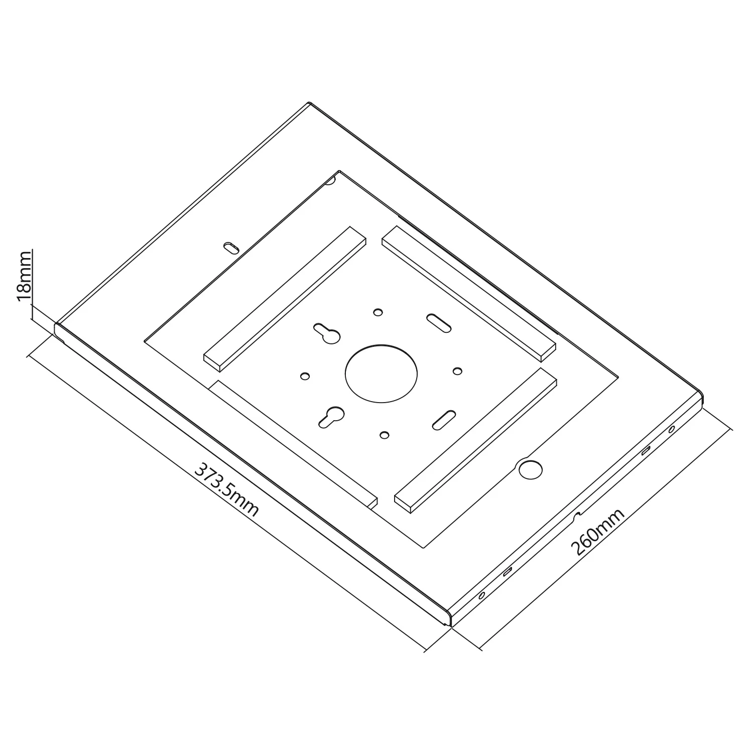 Maclean MC-907W Soporte de pared para tabletas Protección antirrobo para iPad Pro de 12,9" VESA 75 x 75 - Image 8
