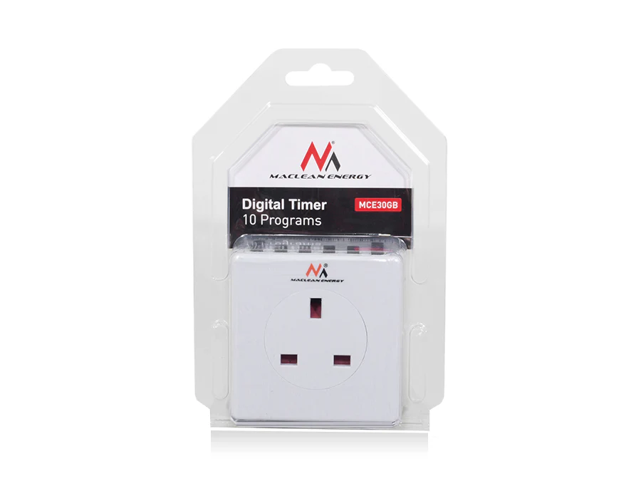 Maclean MCE30GB Programable Digital LCD Temporizador Relé Timeswitch Socket Lightning Calentador 3600W - Image 3