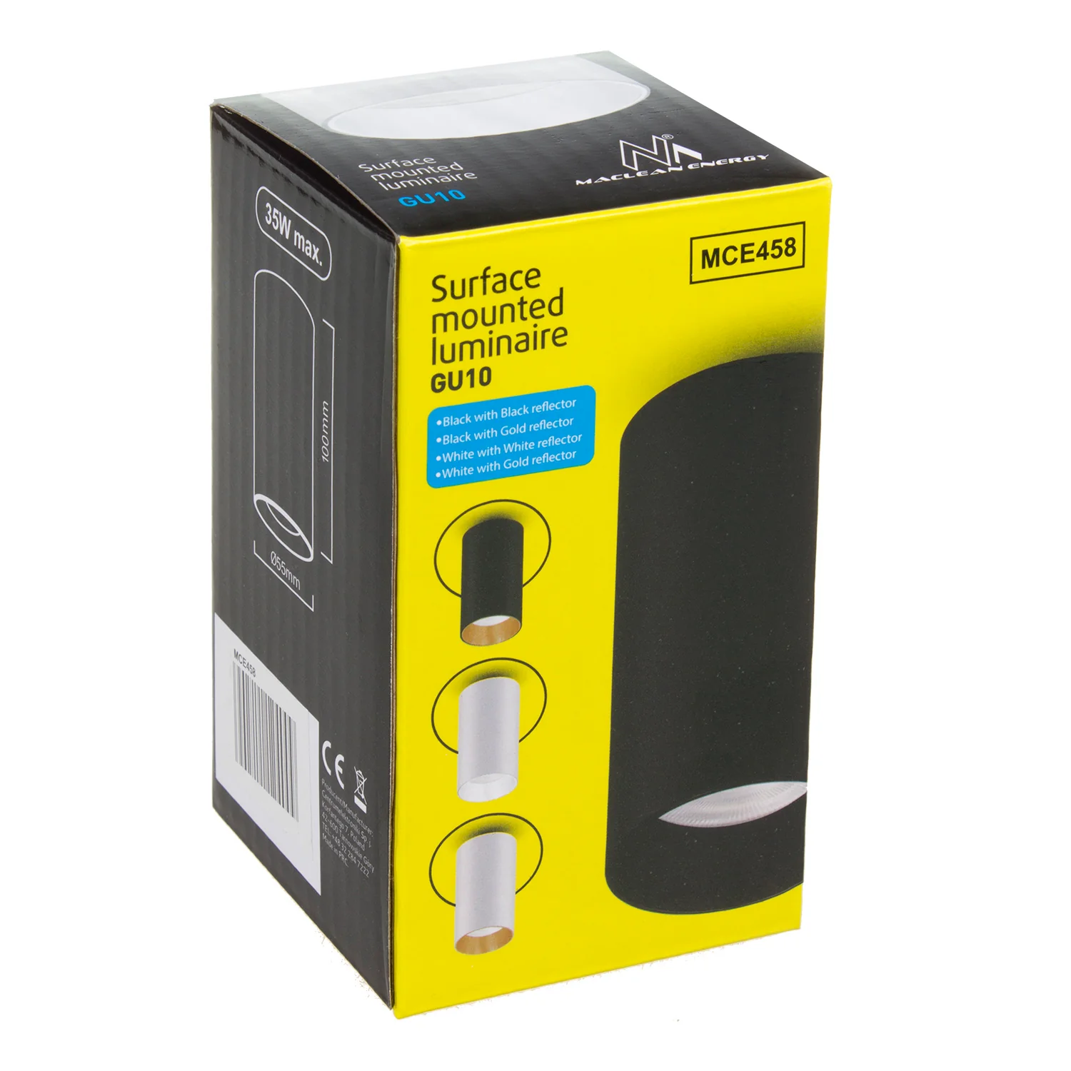 Maclean montaje en superficie / tubo, spot, redondo, aluminio, GU10, 55x100mm, negro, MCE458 B/B - Image 4