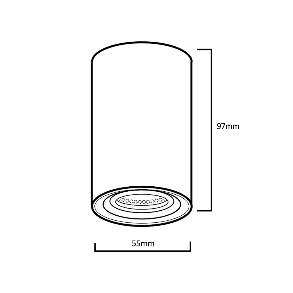 Maclean montaje en superficie / tubo, spot, redondo, aluminio, GU10, 55x100mm, negro, MCE458 B/B - Image 5