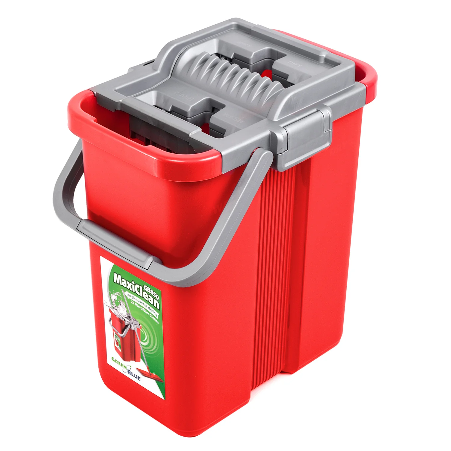 Mopa plana con cubo + dos piezas de microfibra MaxiClean GB850 MOP - Image 3