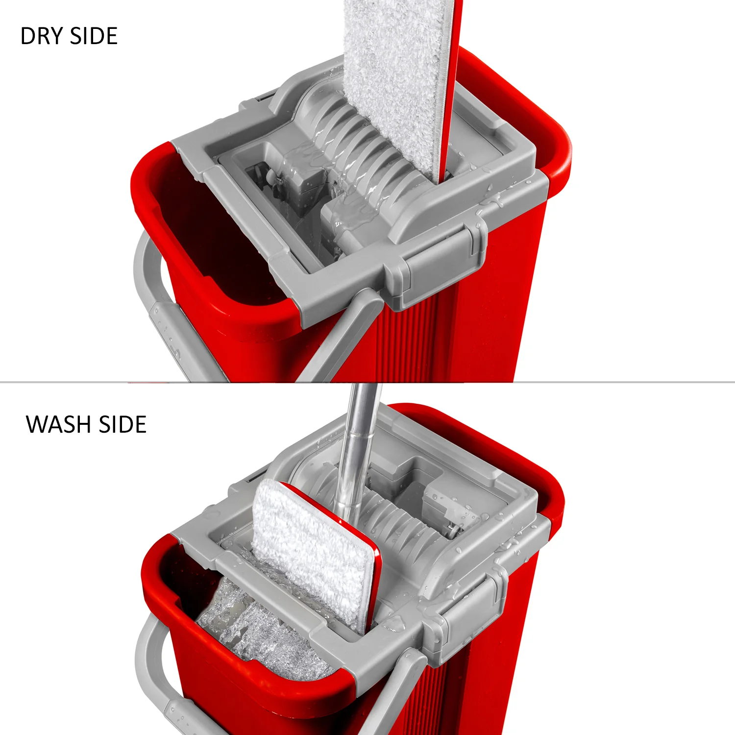Mopa plana con cubo + dos piezas de microfibra MaxiClean GB850 MOP - Image 5
