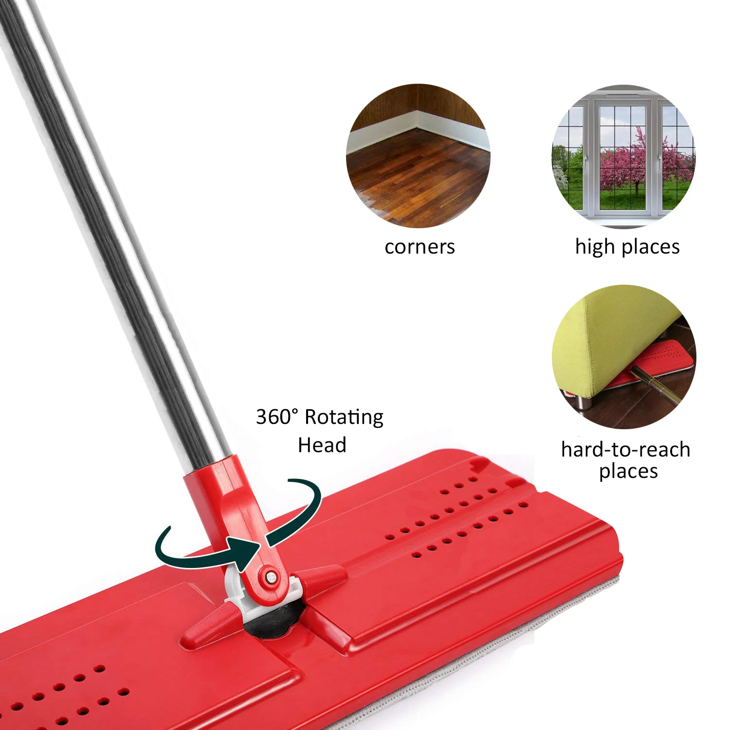 Mopa plana con cubo + dos piezas de microfibra MaxiClean GB850 MOP - Image 6