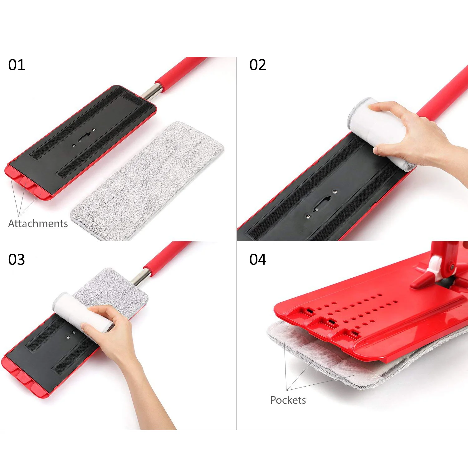 Mopa plana con cubo + dos piezas de microfibra MaxiClean GB850 MOP - Image 8