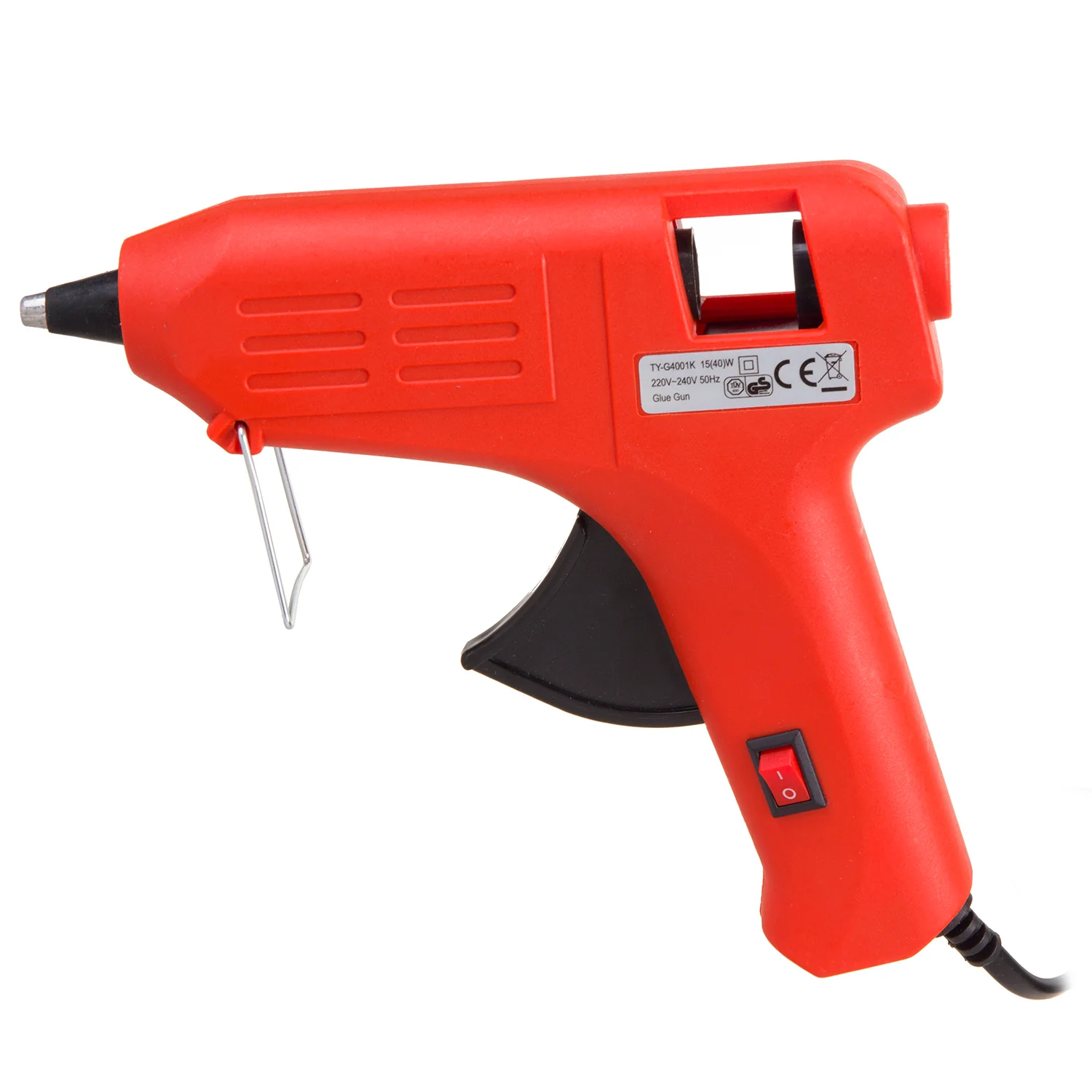 Pistola de pegamento caliente 40W + 2x barras de pegamento caliente Barras de pegamento transparentes para manualidades y reparaciones Pistola de pegamento caliente - Image 3