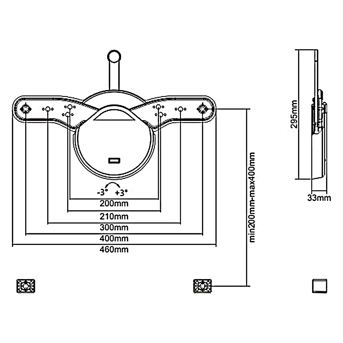 Soporte de pared OLED QLED LED LCD para TV de 23 " a 55" Super Slim hasta 40 kg Soporte de TV automático max VESA 400x400 Maclean MC-877 - Image 5