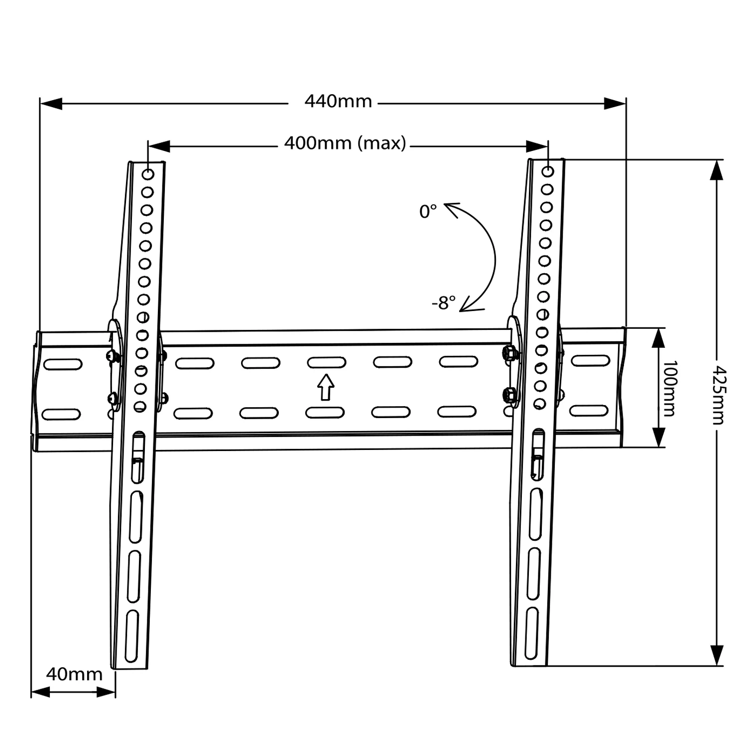 Soporte de pared ultra delgado para TV 26-55 " carga hasta 40 kg universal negro max vesa 400x400 Maclean MC-862 - Image 4