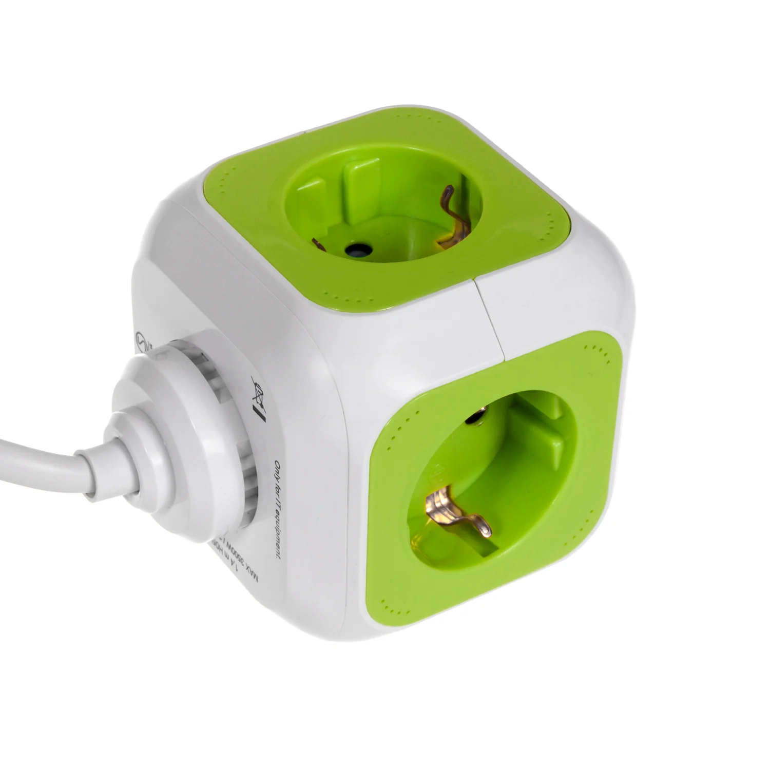 Toma de corriente, 2 entradas USB, longitud del cable 1,4m, GreenBlue GB118G - MagicCube, - Image 3