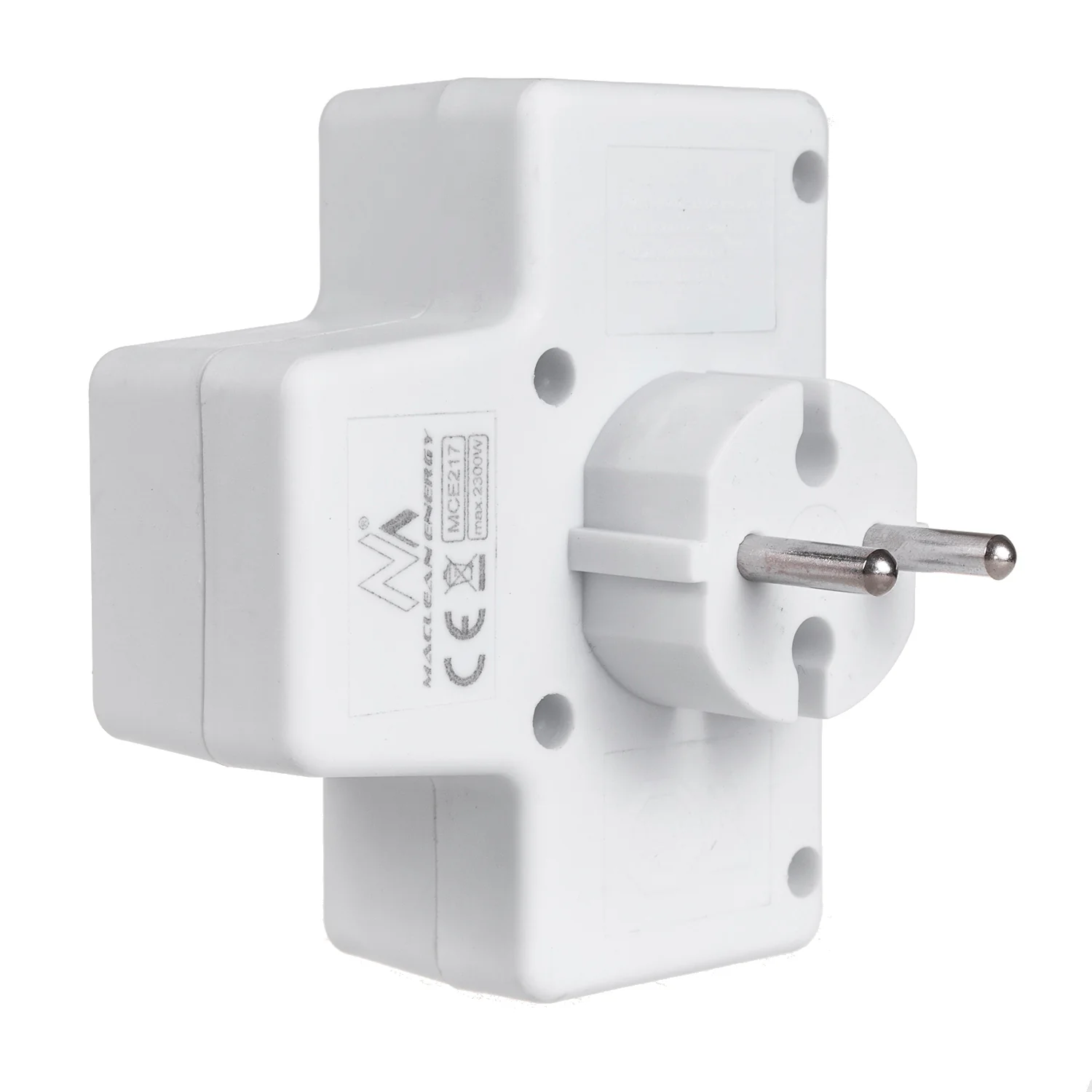 Toma de corriente trifásica con interruptor Maclean Energy MCE217 4x2,5A enchufe universal - Image 3