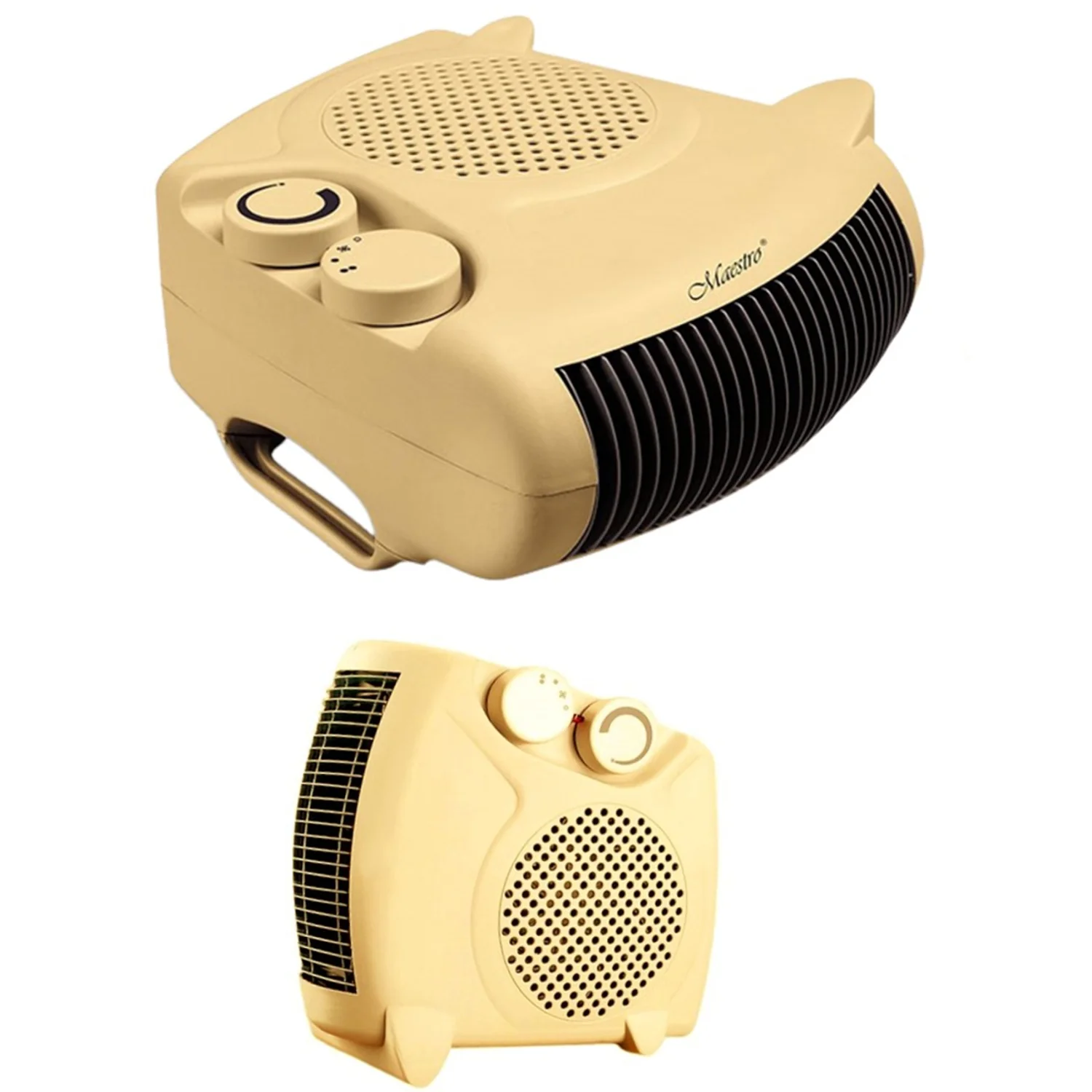 Ventilador Calentador eléctrico 2000W Tres modos Caliente y Frío Ajuste horizontal y vertical Beige - Image 3